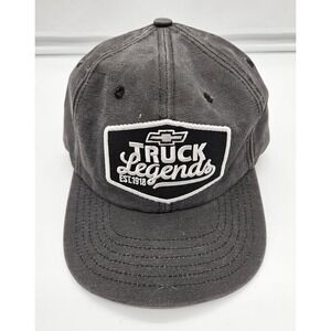 Chevrolet Truck Legends Est 1918 Baseball Cap Hat Charcoal Gray Adjustable Strap